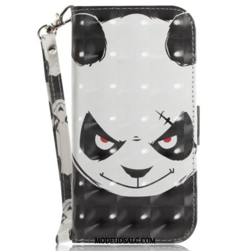 Flip Cover Xiaomi 13 Med Snor Vred Panda Med Snor