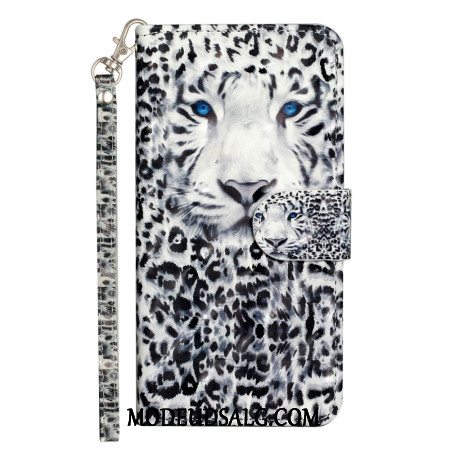 Flip Cover Xiaomi 14t Pro Leopardmønster Med Rem