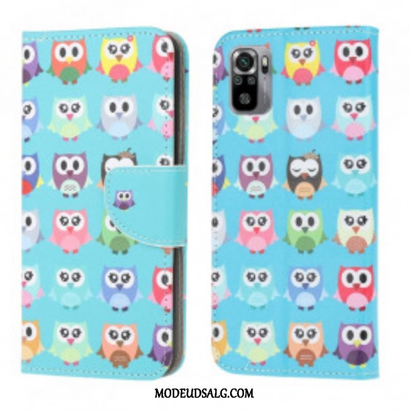 Flip Cover Xiaomi Redmi Note 10 / 10S Flere Ugler 2