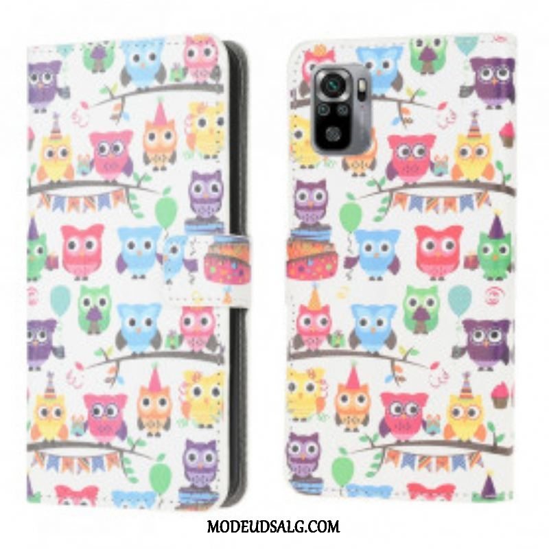 Flip Cover Xiaomi Redmi Note 10 / 10S Flere Ugler