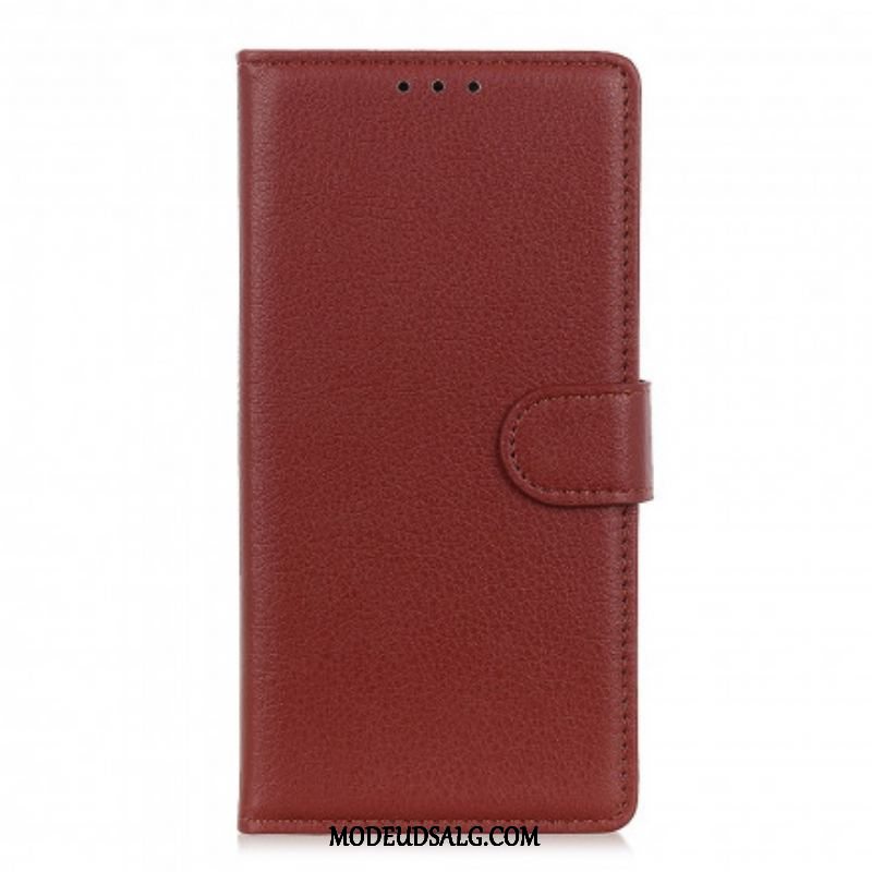 Flip Cover Xiaomi Redmi Note 10 / 10S Premium Litchi-lædereffekt