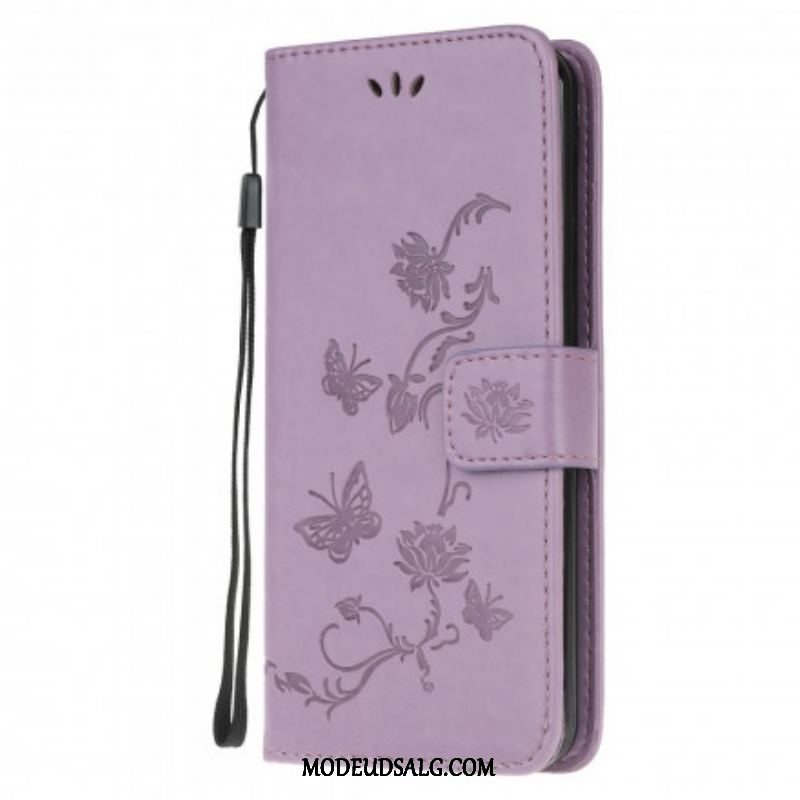 Flip Cover Xiaomi Redmi Note 10 / 10S Sommerfugle Og Blomster