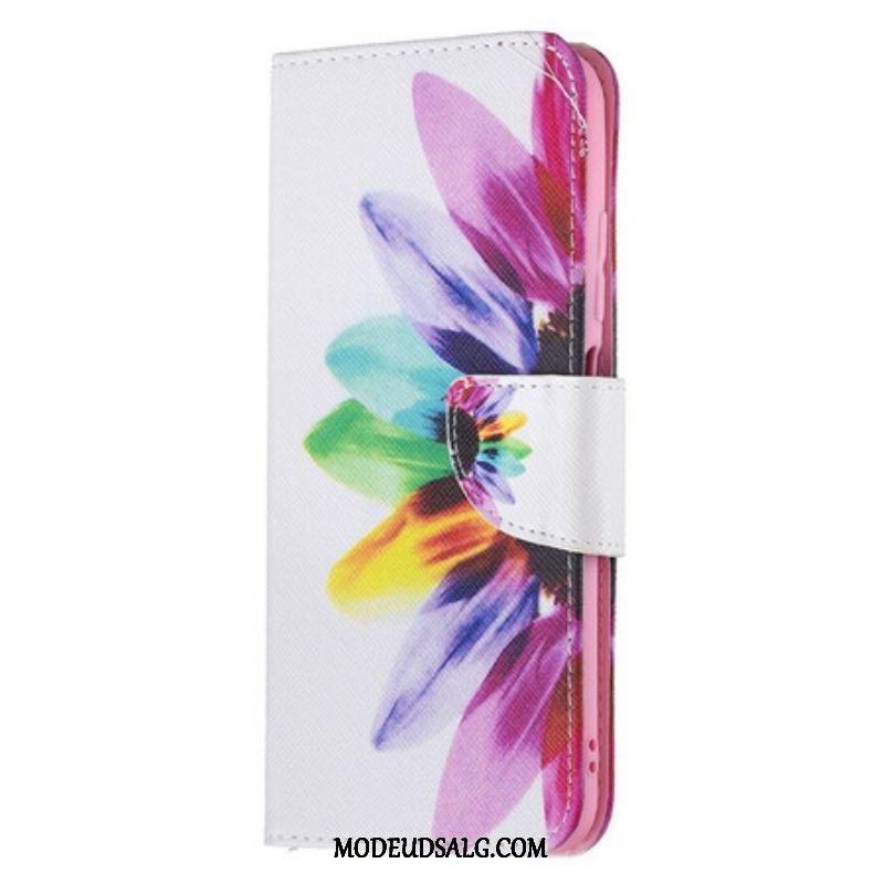 Flip Cover Xiaomi Redmi Note 10 5G Akvarel Blomst