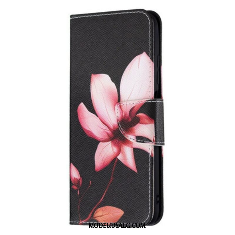 Flip Cover Xiaomi Redmi Note 10 5G Lyserød Blomst