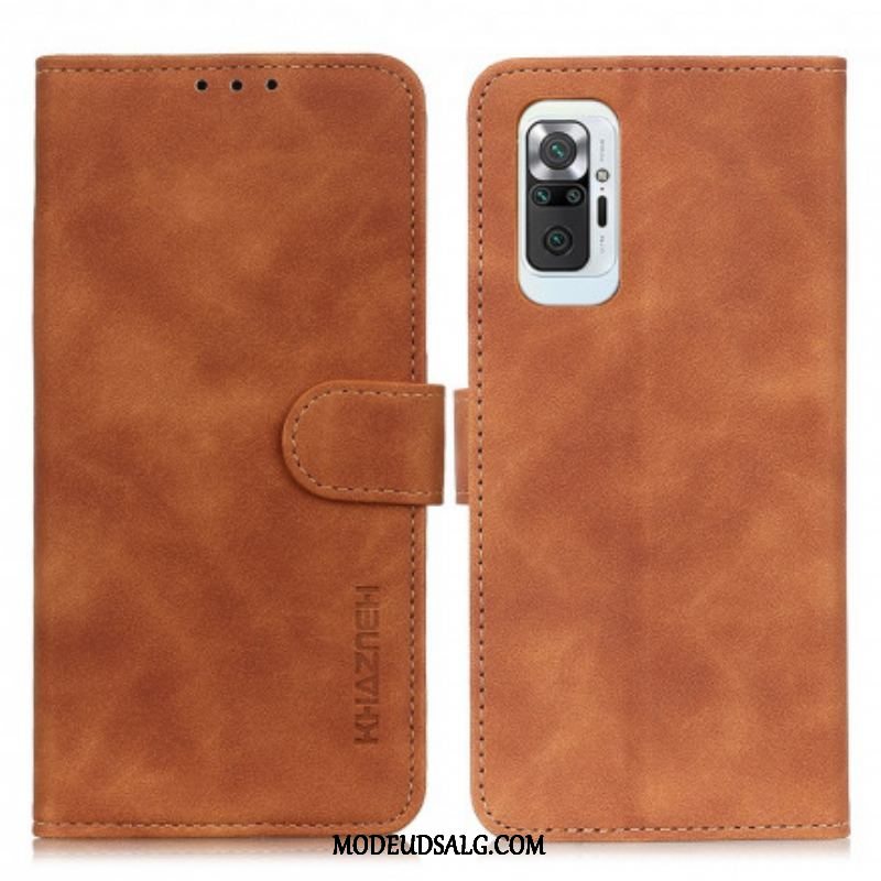 Flip Cover Xiaomi Redmi Note 10 Pro Khazneh Vintage Lædereffekt