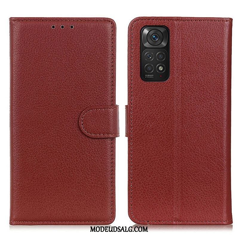 Flip Cover Xiaomi Redmi Note 11 / 11S Traditionelt Litchi