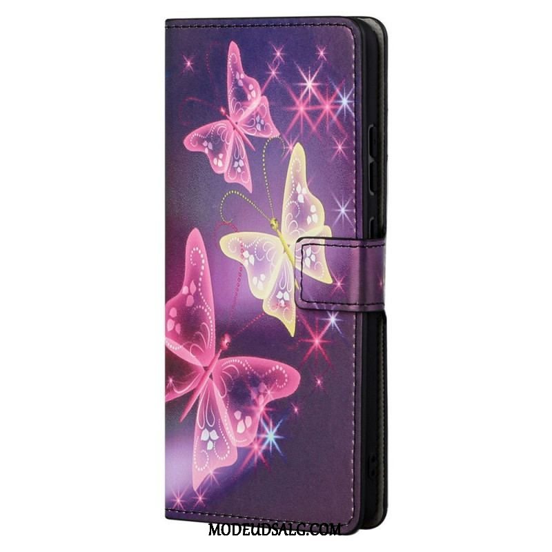 Flip Cover Xiaomi Redmi Note 11 Pro / 11 Pro 5G Sommerfugle Og Blomster