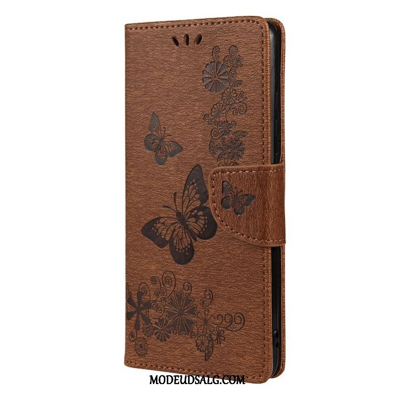 Flip Cover Xiaomi Redmi Note 11 Pro Plus 5G Sommerfugle