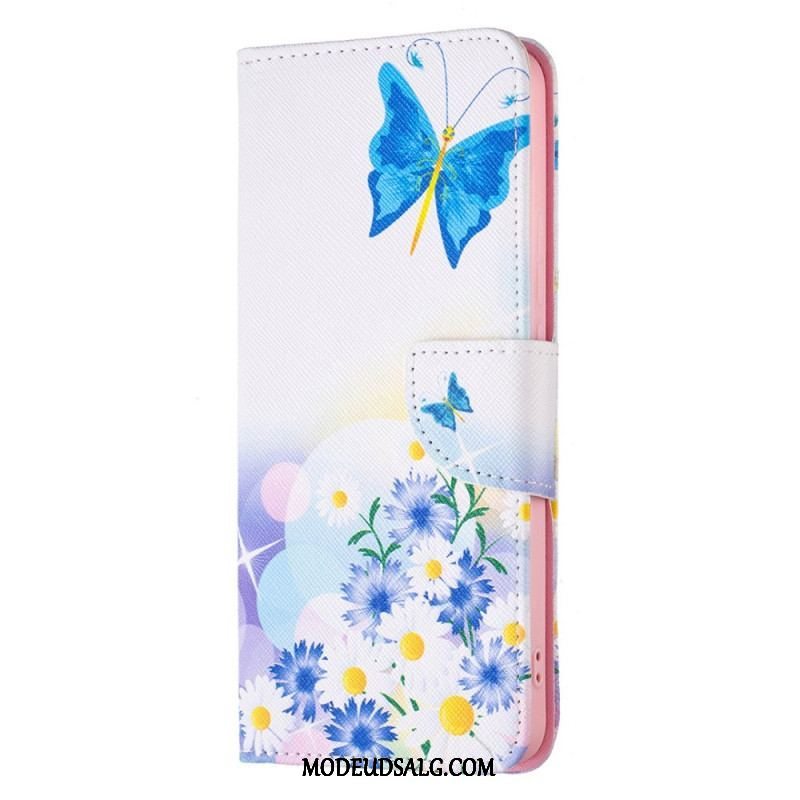 Flip Cover Xiaomi Redmi Note 11 Pro Plus 5G Sommerfugle