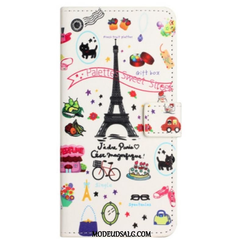 Flip Cover Xiaomi Redmi Note 12 4G Jeg Elsker Paris