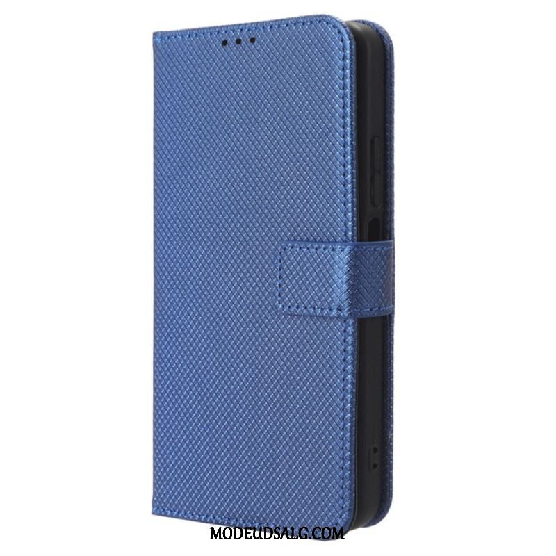 Flip Cover Xiaomi Redmi Note 12 4G Med Snor Stilfuldt Strappy Imiteret Læder