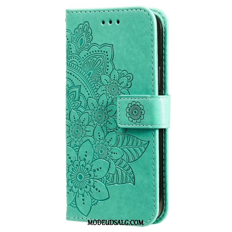 Flip Cover Xiaomi Redmi Note 12 Pro Med Snor Rem Blomster Mandala