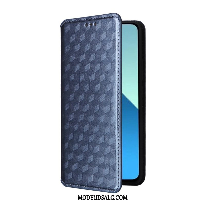 Flip Cover Xiaomi Redmi Note 13 4g 3d Diamanter