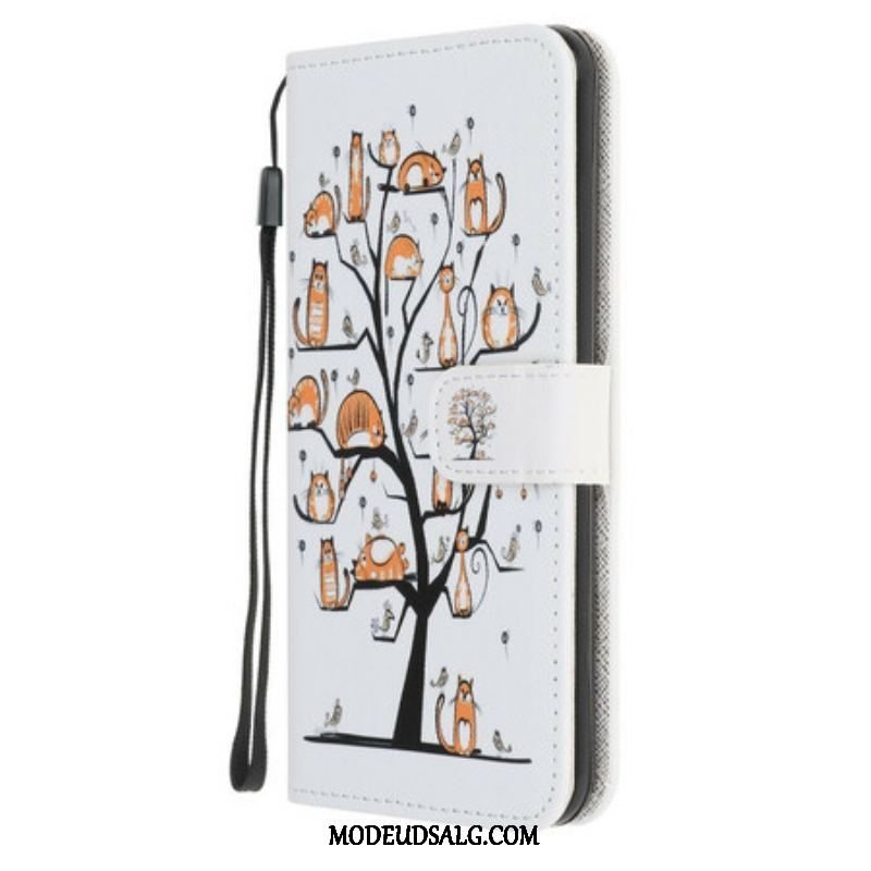 Flip Cover iPhone 13 Mini Med Snor Funky Cats Med Rem