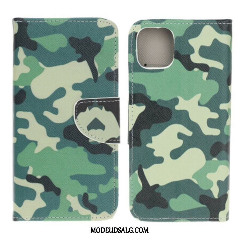 Flip Cover iPhone 13 Mini Militær Camouflage