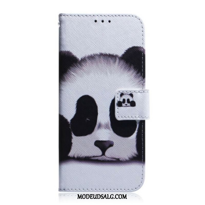 Flip Cover iPhone 13 Mini Panda Ansigt