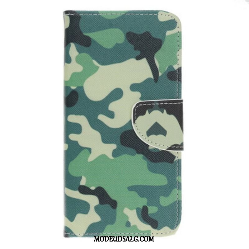 Flip Cover iPhone 13 Pro Militær Camouflage