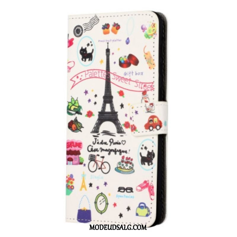 Flip Cover iPhone 14 Jeg Elsker Paris