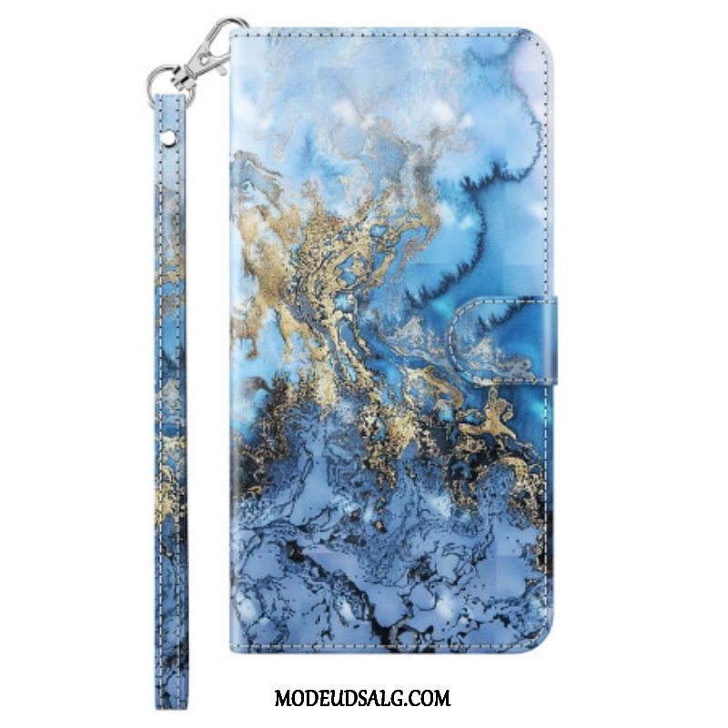 Flip Cover iPhone 15 Plus Med Snor 3d Design Med Rem