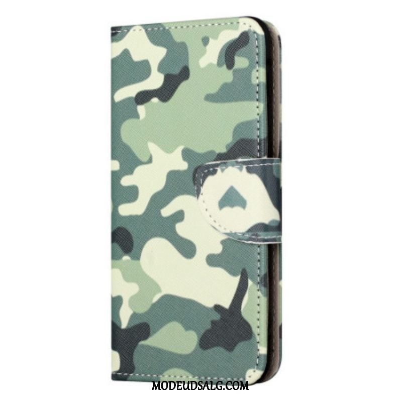 Flip Cover iPhone 15 Plus Militær Camouflage