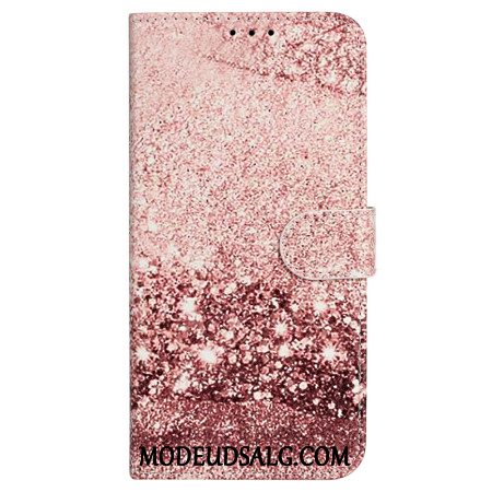 Flip Cover iPhone 16 Plus Pink Marmormønster