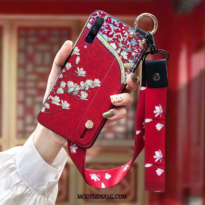 Honor 9x Pro Etui / Cover Anti-fald Silikone Beskyttelse Kinesisk Stil Rød