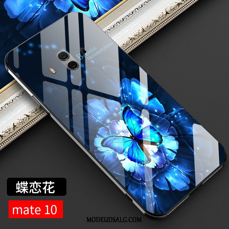Huawei Mate 10 Etui Kinesisk Stil Ny Tynd Blå Alt Inklusive