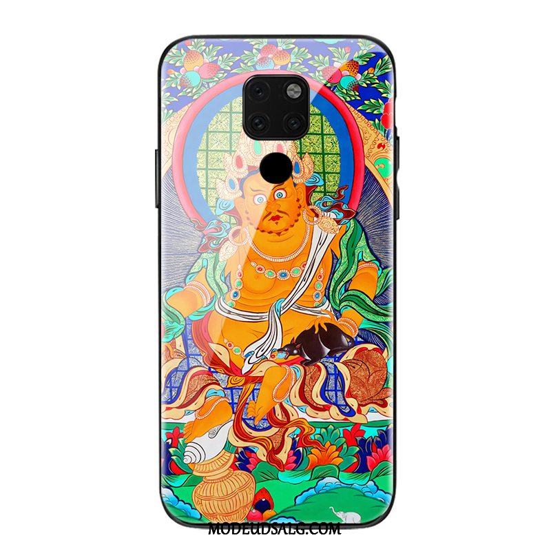 Huawei Mate 20 Etui / Cover Buddha Gul Grøn Glas Rigdomens Gud