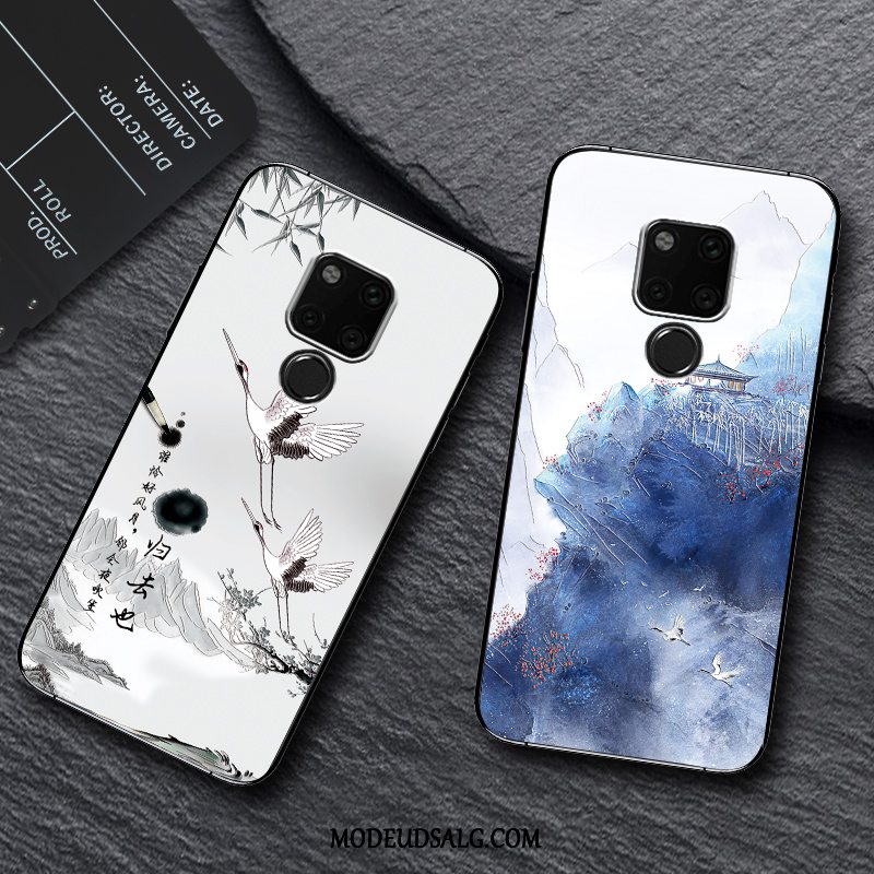 Huawei Mate 20 Etui / Cover Relief Ny Blå Silikone Tilpas