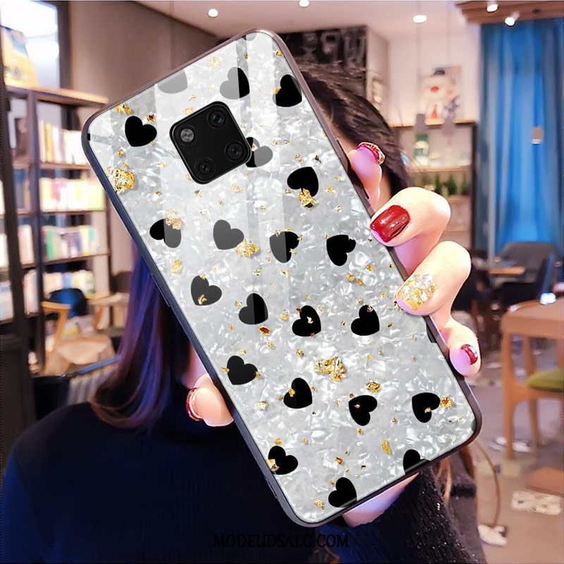 Huawei Mate 20 Rs Etui / Cover Leopard Trend Hvid Mode Hærdet Glas