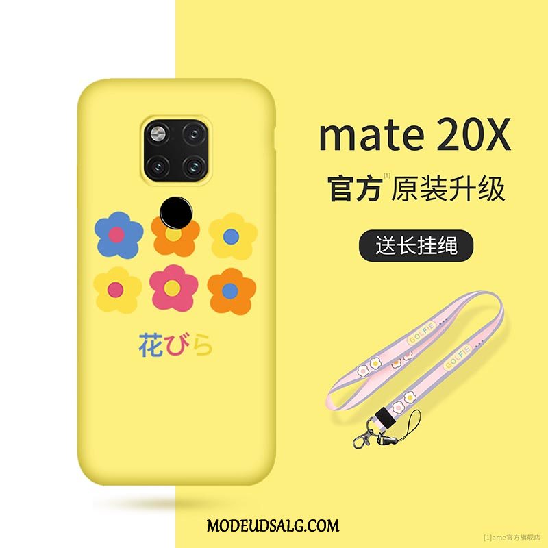 Huawei Mate 20 X Etui Blød Beskyttelse Ny Blomster Alt Inklusive