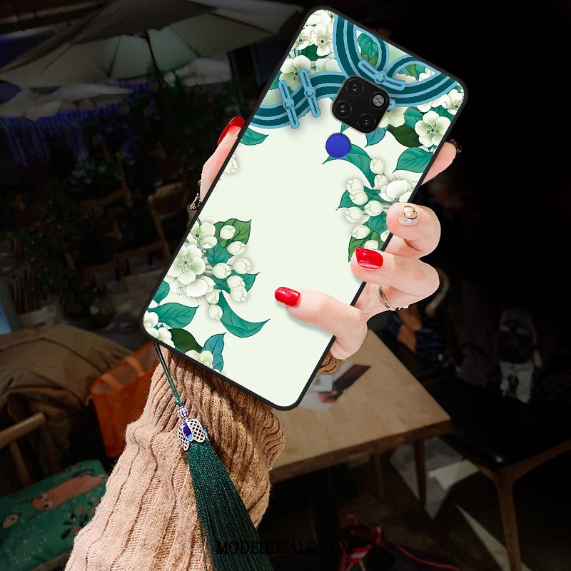 Huawei Mate 20 X Etui / Cover Klassisk Grøn Blomster Kinesisk Stil Pæon