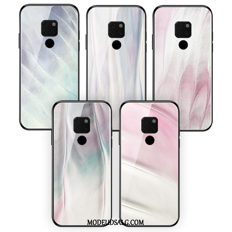 Huawei Mate 20 X Etui / Cover Tryk Lyse Blød Lyserød Glas