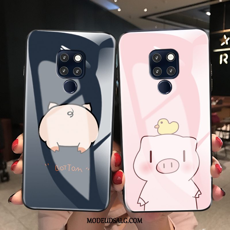 Huawei Mate 20 X Etui Hjerte Smuk Cartoon Cover Lyserød