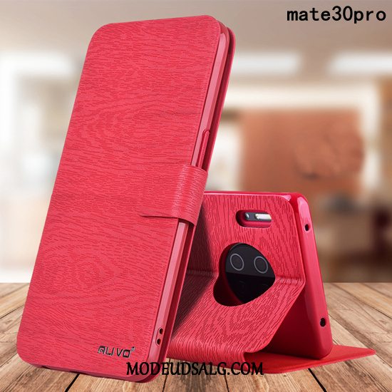 Huawei Mate 30 Pro Etui Clamshell Rød Beskyttelse Anti-fald Lædertaske