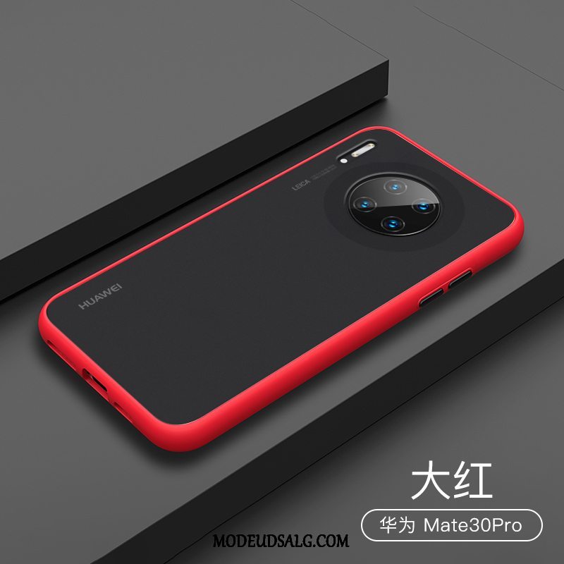 Huawei Mate 30 Pro Etui / Cover Net Red Nubuck Kreativ Beskyttelse Gennemsigtig