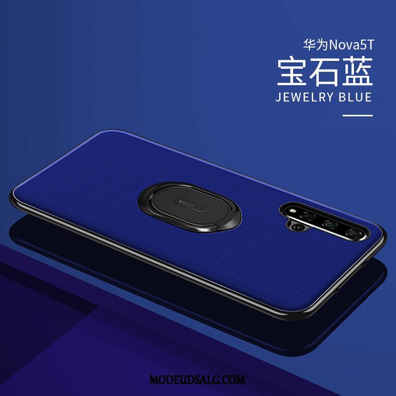 Huawei Nova 5t Etui / Cover Lædertaske Af Personlighed Kreativ Blå Anti-fald