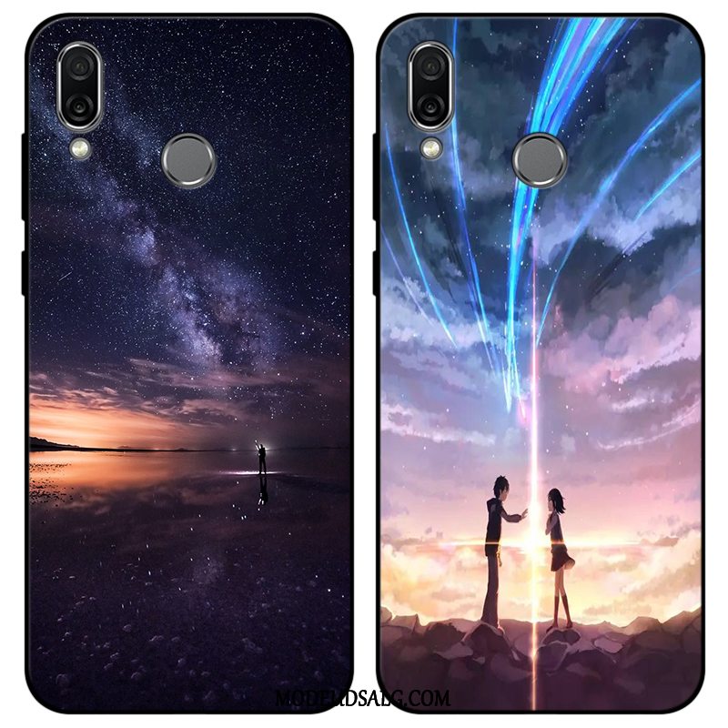 Huawei P Smart+ Etui Af Personlighed Beskyttelse Cover Blød Mørkeblå