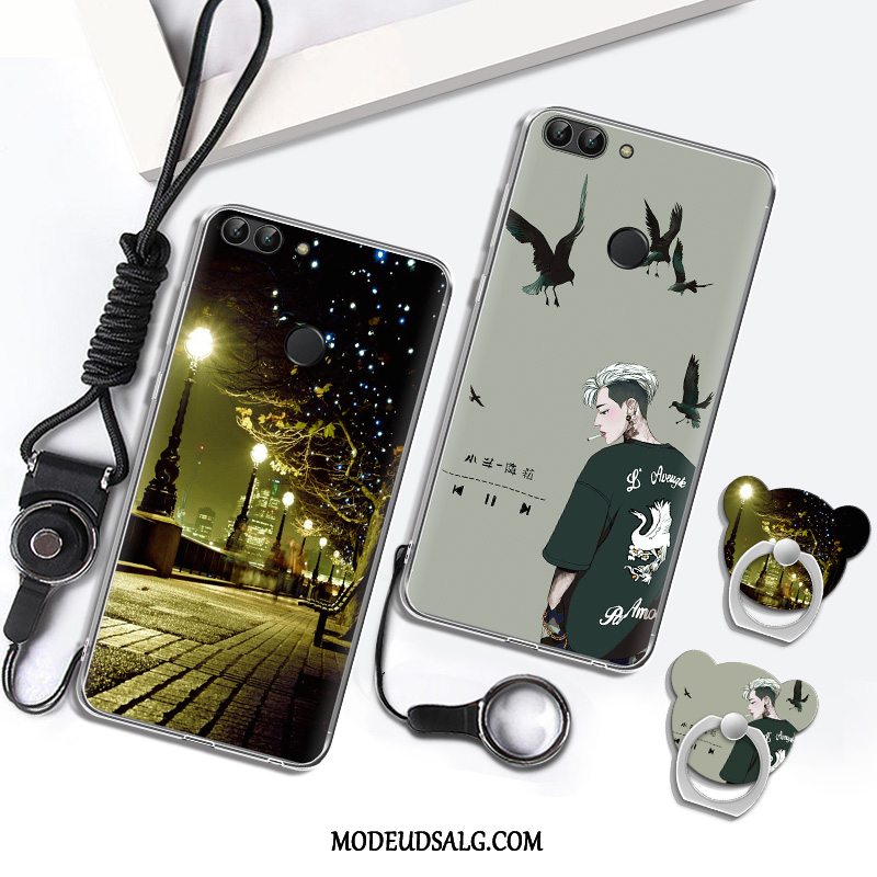 Huawei P Smart Etui / Cover Blød Sort Silikone Cartoon