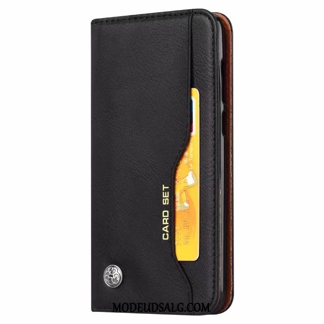 Huawei P Smart Etui Folio Cover Sort Kort Support