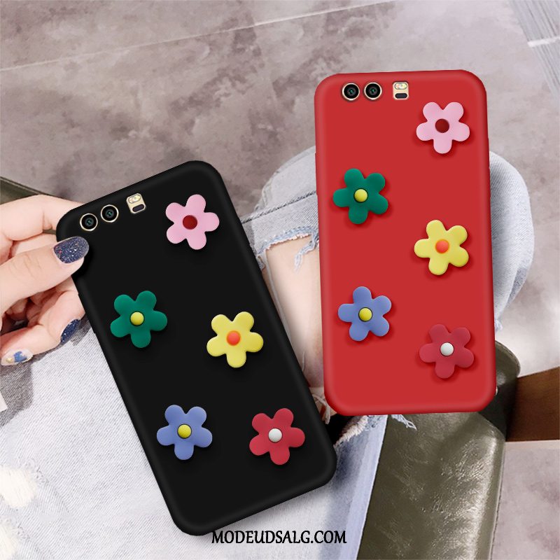 Huawei P10 Plus Etui Silikone Nubuck Blomster Trend Simple