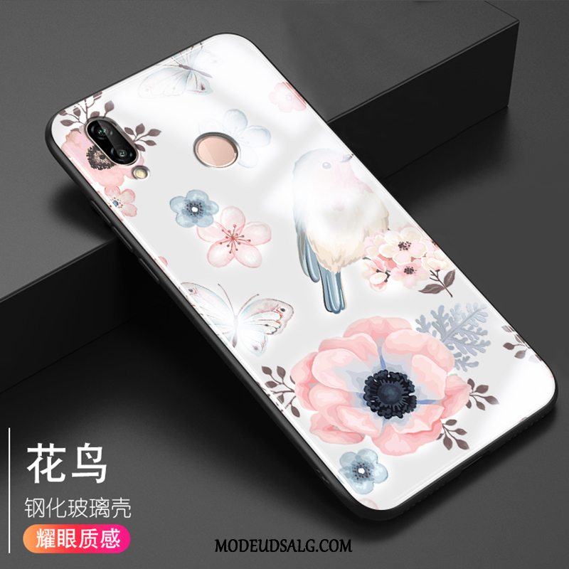 Huawei P20 Lite Etui / Cover Anti-fald Hvid Membrane Beskyttelse