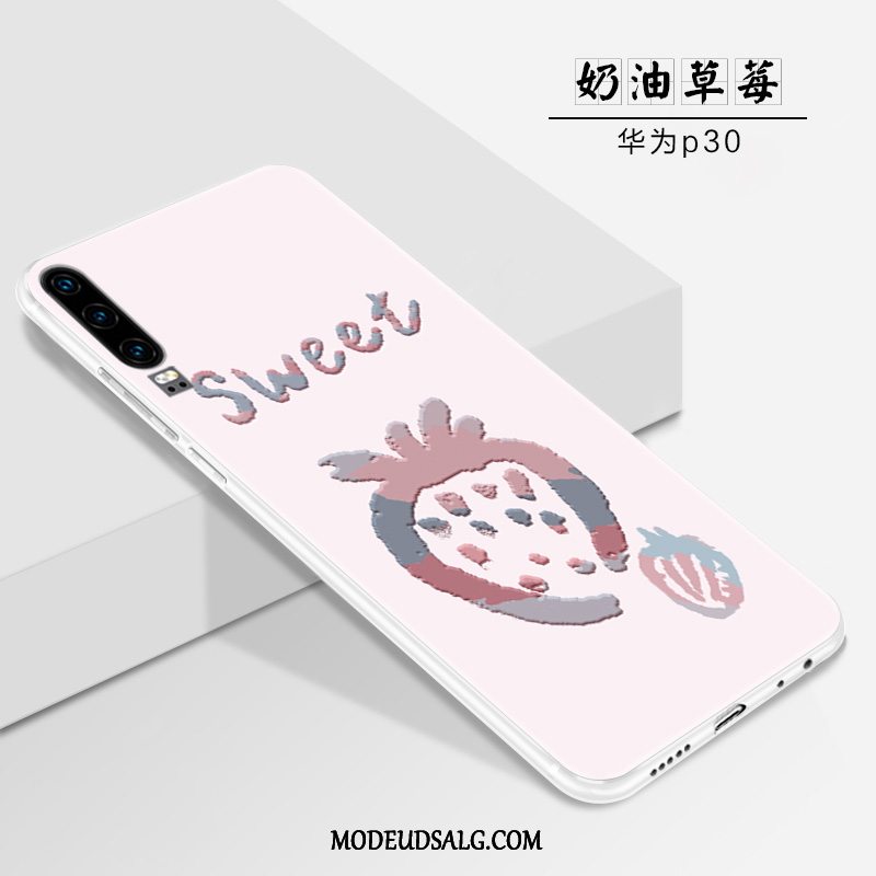 Huawei P30 Etui Blød Smuk Alt Inklusive Silikone Nubuck