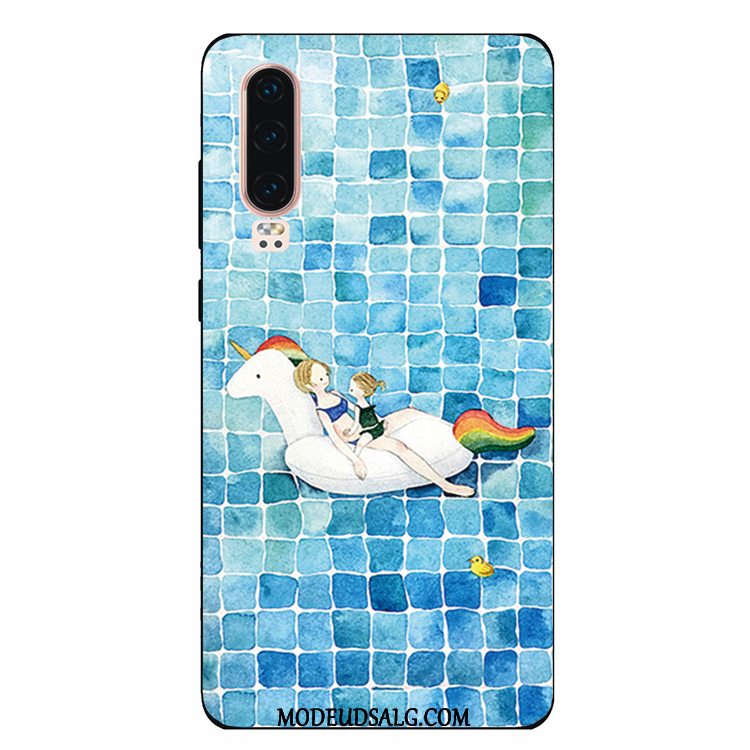 Huawei P30 Etui Simple Blød Silikone Cover Beskyttelse