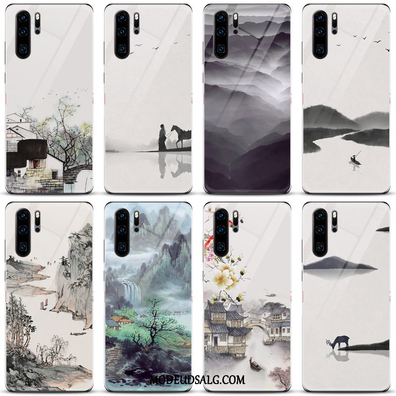 Huawei P30 Pro Etui / Cover Kunst Hvid Blæk Kinesisk Stil Spejl