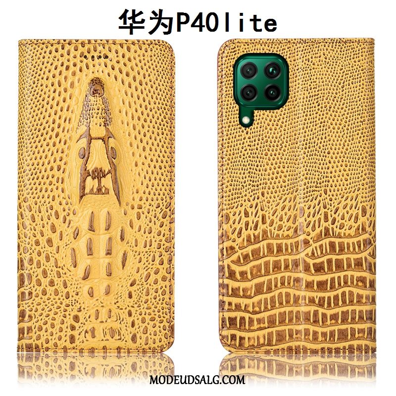 Huawei P40 Lite Etui Alt Inklusive Lædertaske Folio Gul Cover