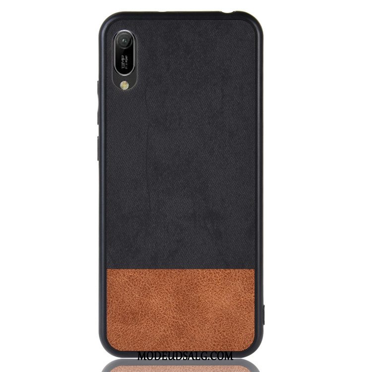 Huawei Y6 2019 Etui / Cover Beskyttelse Denim Blandede Farver Sort