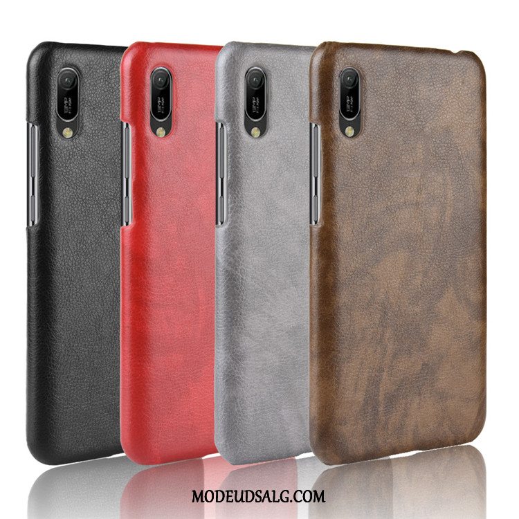 Huawei Y6 2019 Etui Læder Beskyttelse Litchi Cover Mønster