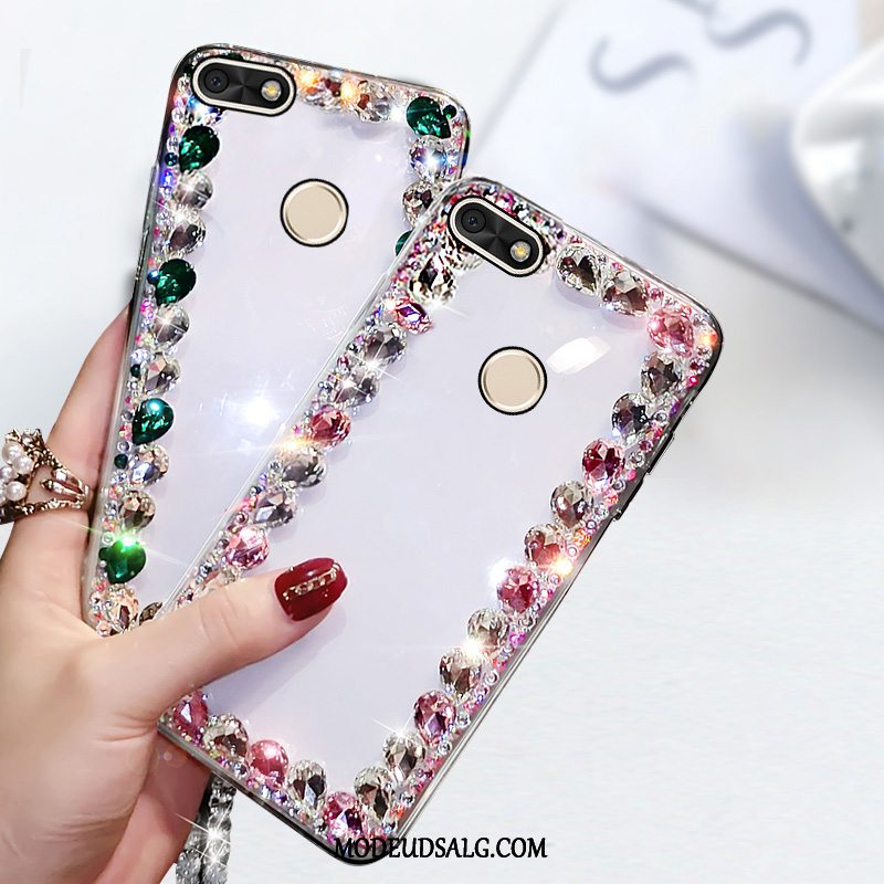 Huawei Y6 Pro 2017 Etui / Cover Blød Trend Strass Hvid Anti-fald