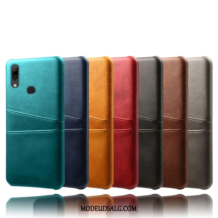 Huawei Y7 2019 Etui / Cover Beskyttelse Grøn Anti-fald Læder Business